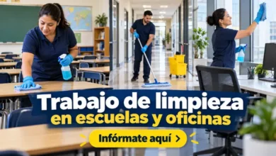 trabajo de limpieza en escuelas y oficinas
